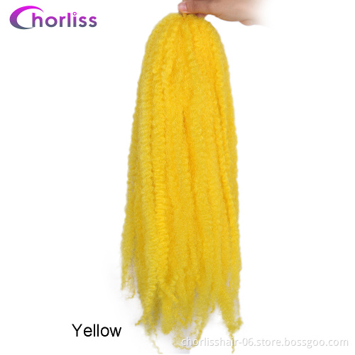 Wholesale cheap Ombre Long Soft Afro Kinky Curly Marley Synthetic Braids Hair Twist Crochet Braids Hair Braiding Hair Extension